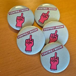 Spilla "Contro i ricchi"